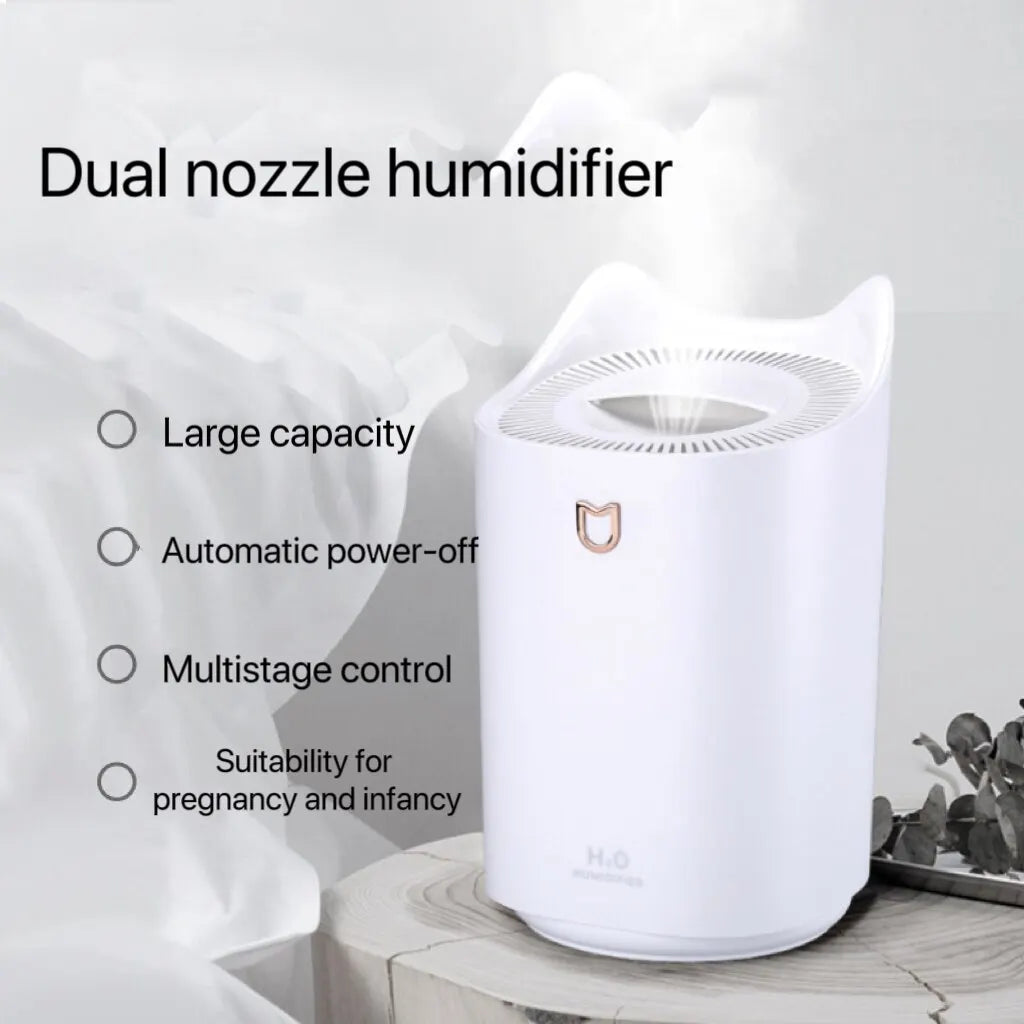 Large Capacity Dual Jet Air Humidifier with Aroma Diffuser - Smarsty