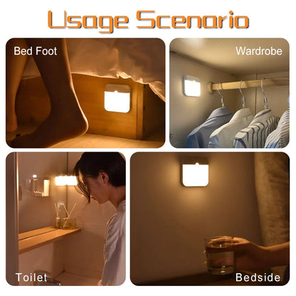 Wireless LED Motion Sensor Night Light for Easy Navigation - Smarsty