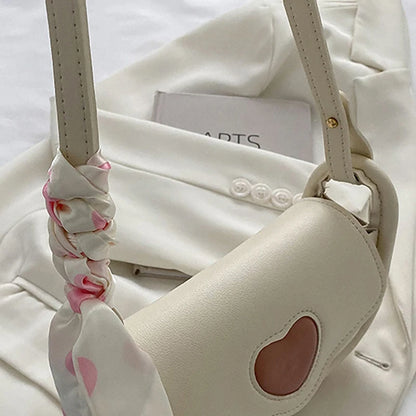 Women Slant Crossbody Saddle Bag Retro Love Pattern - Smarsty