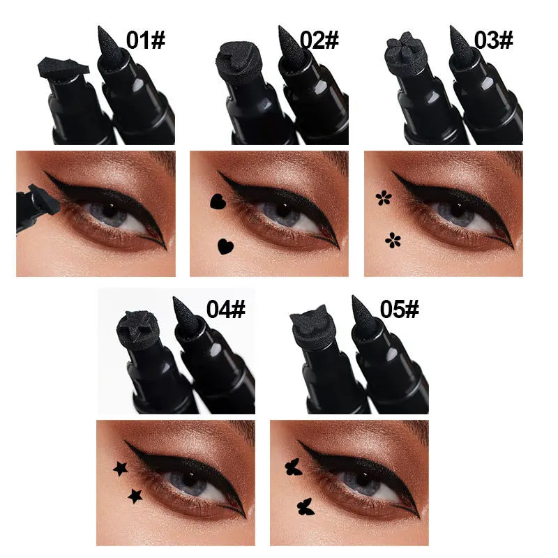 Dragon Ranee Waterproof Double Head Eyeliner for Easy Application - Smarsty