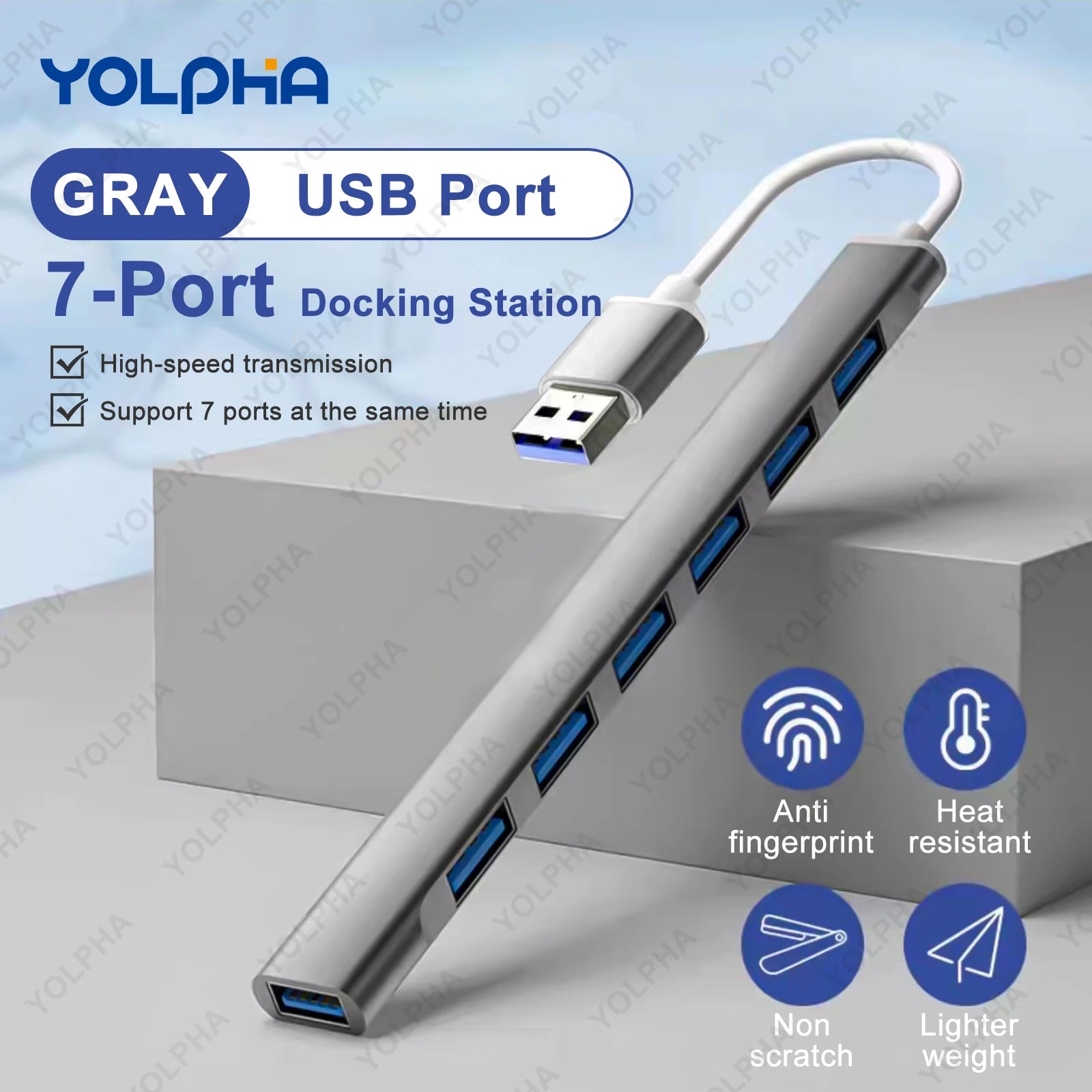 7 Port USB C Hub With 5Gbps High Speed PerformancePlus
