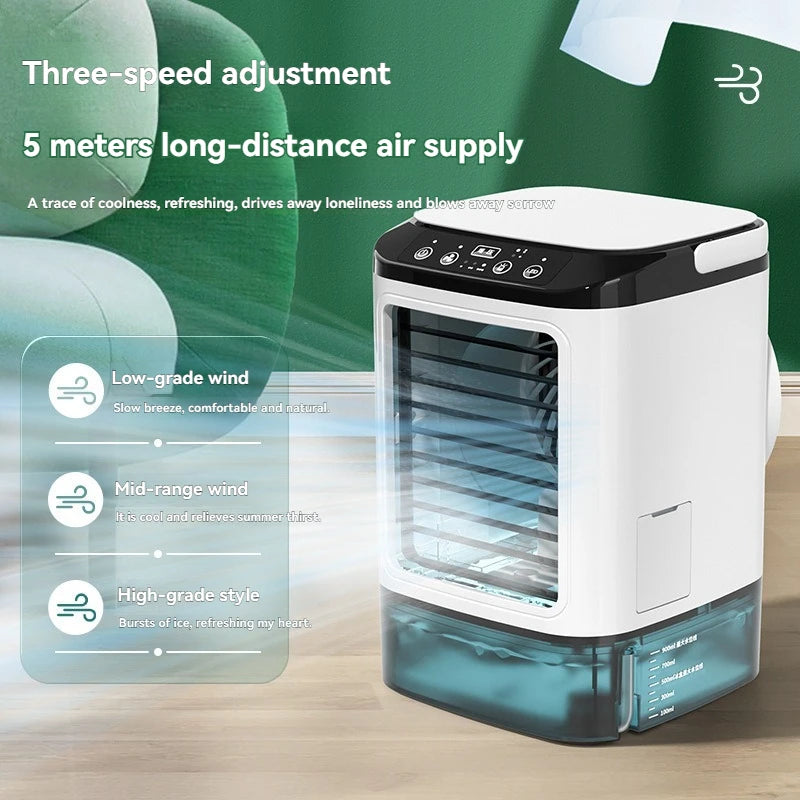 900ML USB Mini Humidifier Desk Fan with Night Light - Smarsty