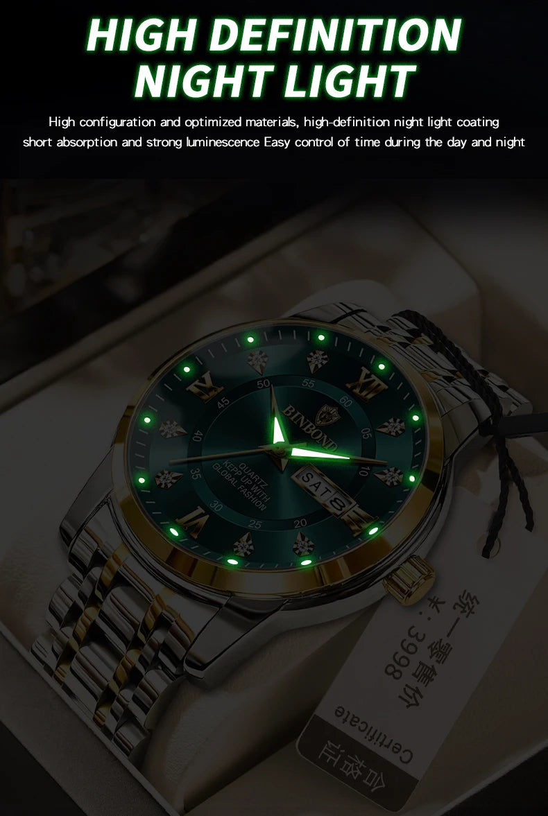 Luxury Waterproof Diver Watch for Men 30ATM - Smarsty