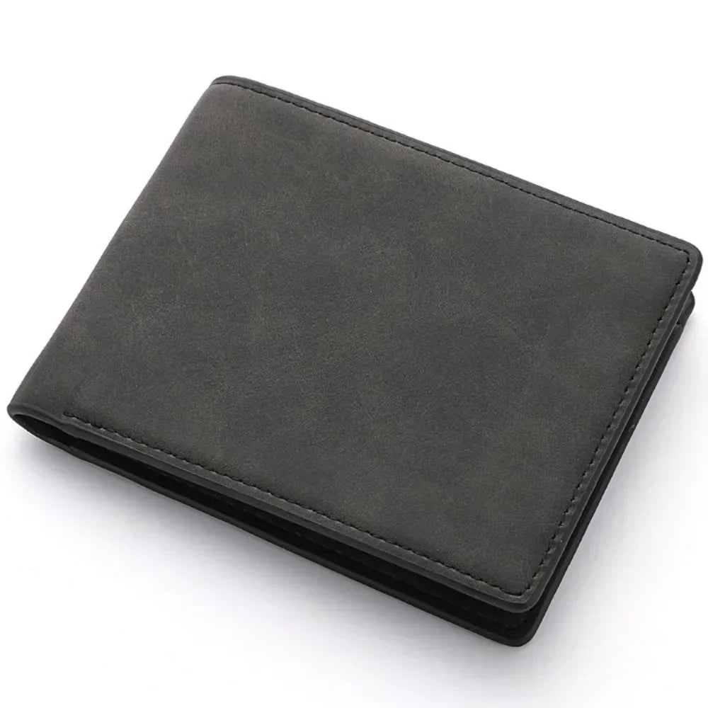 Men's Wallet Leather Billfold Slim Hipster Cowhide Credit Card/ID Holders Inserts Coin Purses Luxury Business Foldable Wallet - Smarsty