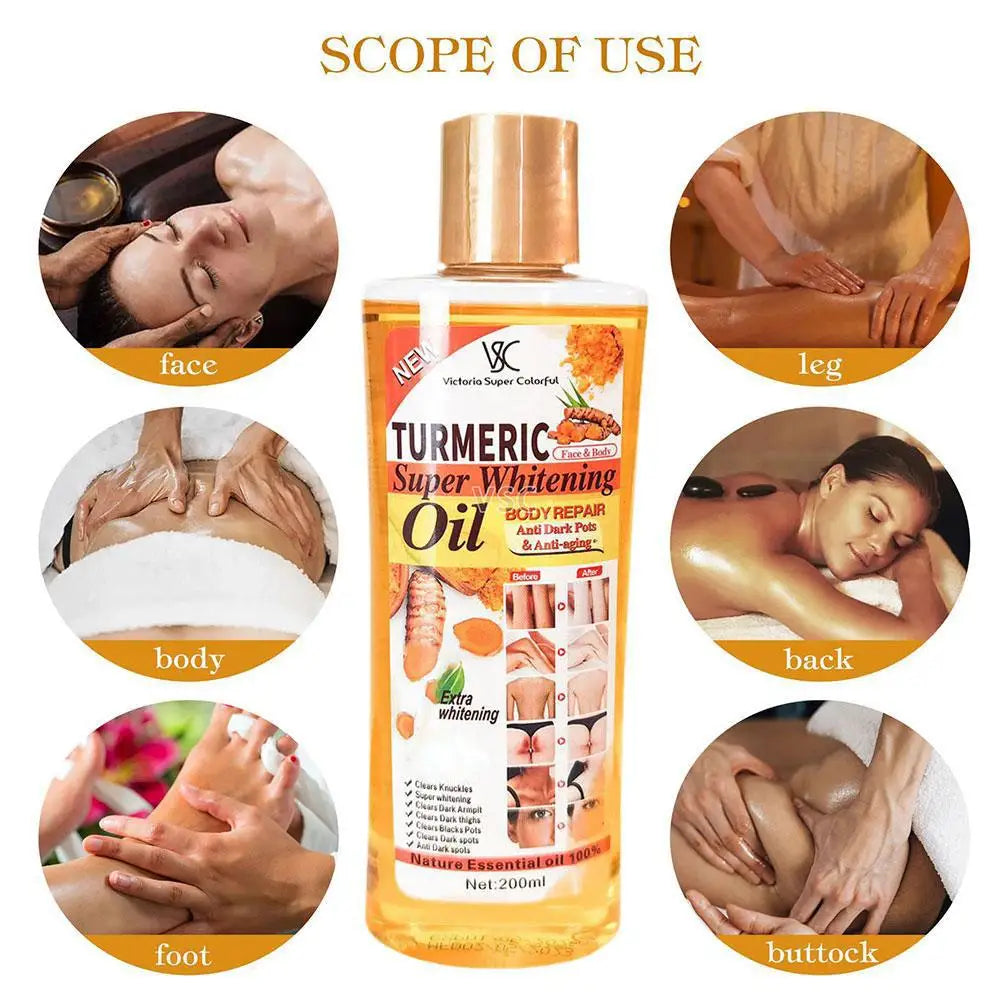 Turmeric Essential Oil Skin Care Massage Oil 200ml - Smarsty