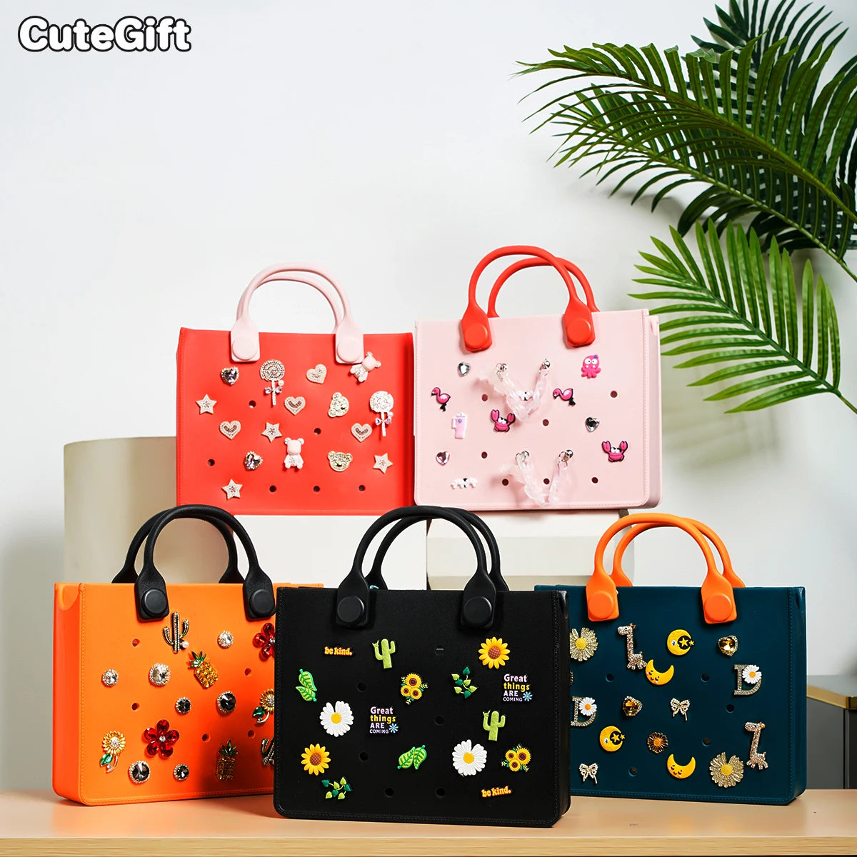EVA Shoulder Tote Bag Waterproof For Women Beach Storage - Smarsty