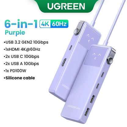 USB C Hub With 4K HDMI And Gigabit Ethernet Docking