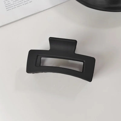 Elegant Black Geometric Hair Claw Secure Hold Easy Clip - Smarsty