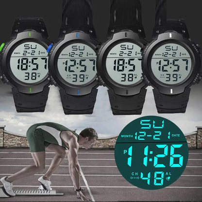 Men's Digital LED Sports Watch with Multi-Functional Features - Smarsty
