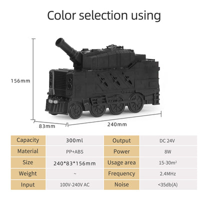 Ship Train Shape Ultrasonic Humidifier With Colorful Lights - Smarsty