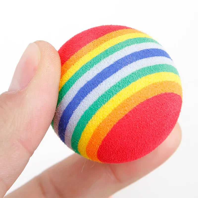 Interactive Rainbow EVA Cat Ball for Chewing and Play - Smarsty