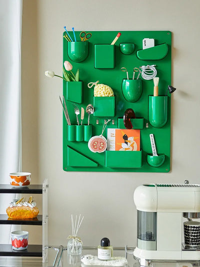 Wall-mounted Storage Rack with Hooks for Office, Kitchen and Workshop Children's Room Organizer with Adjustable Shelves by Smarsty