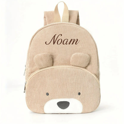 Custom Name Toddler Backpack Cartoon Bear Large Capacity - Smarsty