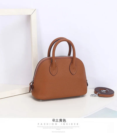 Cow Leather Shell Bag Crossbody Women Messenger Style - Smarsty
