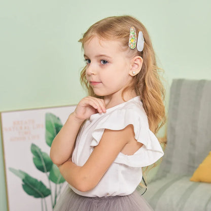 5Pcs Floral Hair Clips Set for Girls - Smarsty