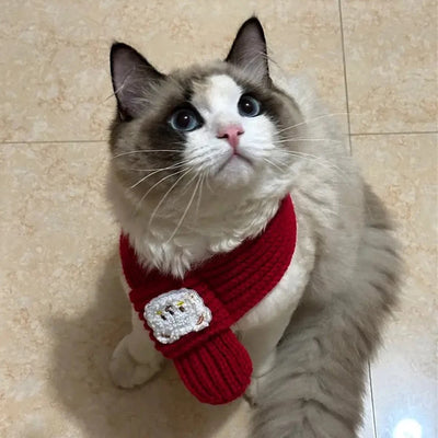 Cartoon Bear Print Scarf for Small Dogs and Cats - Smarsty