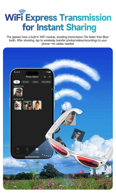 New 800W Camera AI Glasses Men Color-Changing Smart Translation Glasses Photo Video Recording Waterproof Call Smart Sunglasses - Smarsty