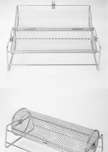 Stainless Steel BBQ Grill Mesh Basket for Perfect Roasting - Smarsty