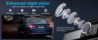 Stunning 4K Dash Cam Front And Rear Night Vision Wifi - Smarsty