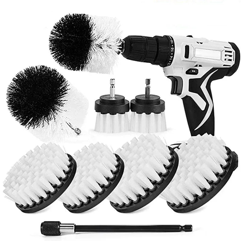 Multiple Size Drill Brush Attachment Set With Extender - Smarsty