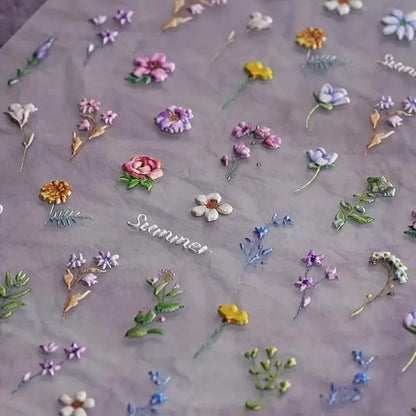 Summer Floral Nail Stickers for Elegant Manicure Decor - Smarsty