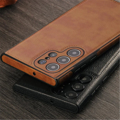 Premium PU Leather Shockproof Phone Case With Slim Bumper - Smarsty