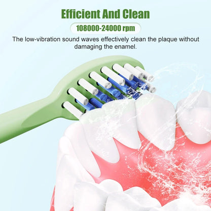 Child's Rechargeable Sonic Electric Toothbrush With Replacement Heads - Smarsty