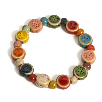 Handmade Colorful Ceramic Beaded Bracelet for Women - Smarsty