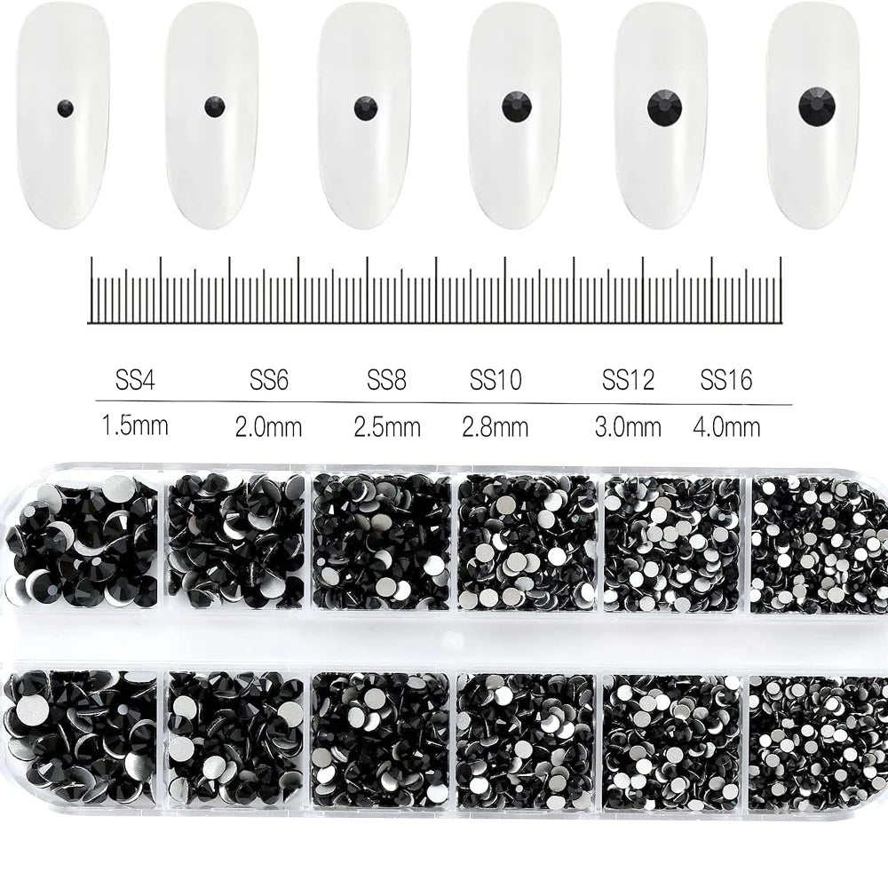 Mixed Nail Rhinestones with Shiny Clear Colors for Stunning Nail Art - Smarsty