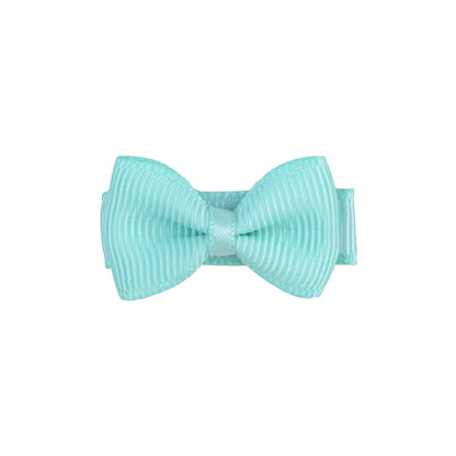 Mini Hair Bows Clip For Baby Girls Ribbon Covered Secure - Smarsty