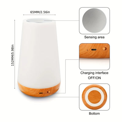 Color Changing USB Rechargeable Night Light with Remote Control - Smarsty