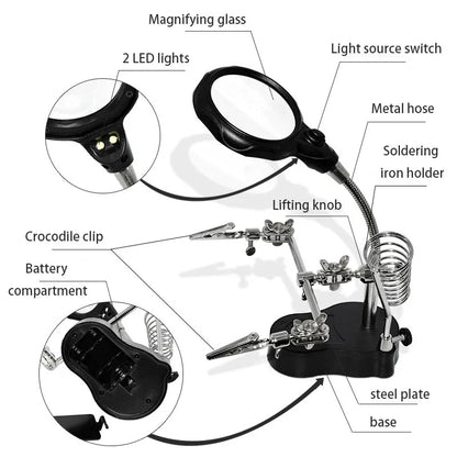 Lighted Magnifying Glass for Mobile Phone Repair - Smarsty