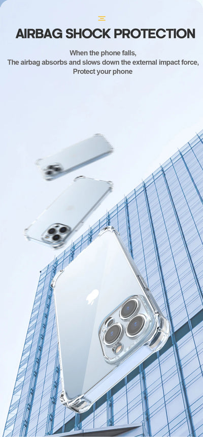Shockproof Clear iPhone Case With Lens Protection Lens Shield - Smarsty