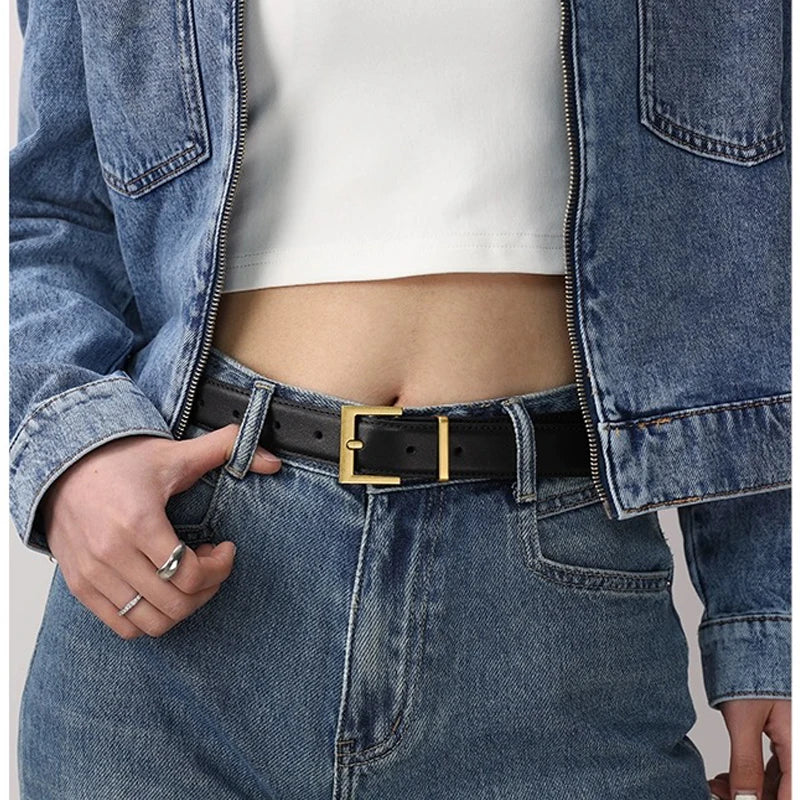 Luxury Double Genuine Leather Belt for Women - Smarsty