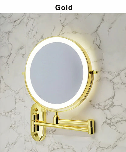 8 Inch Chrome Makeup Mirror with Dual Magnification - Smarsty