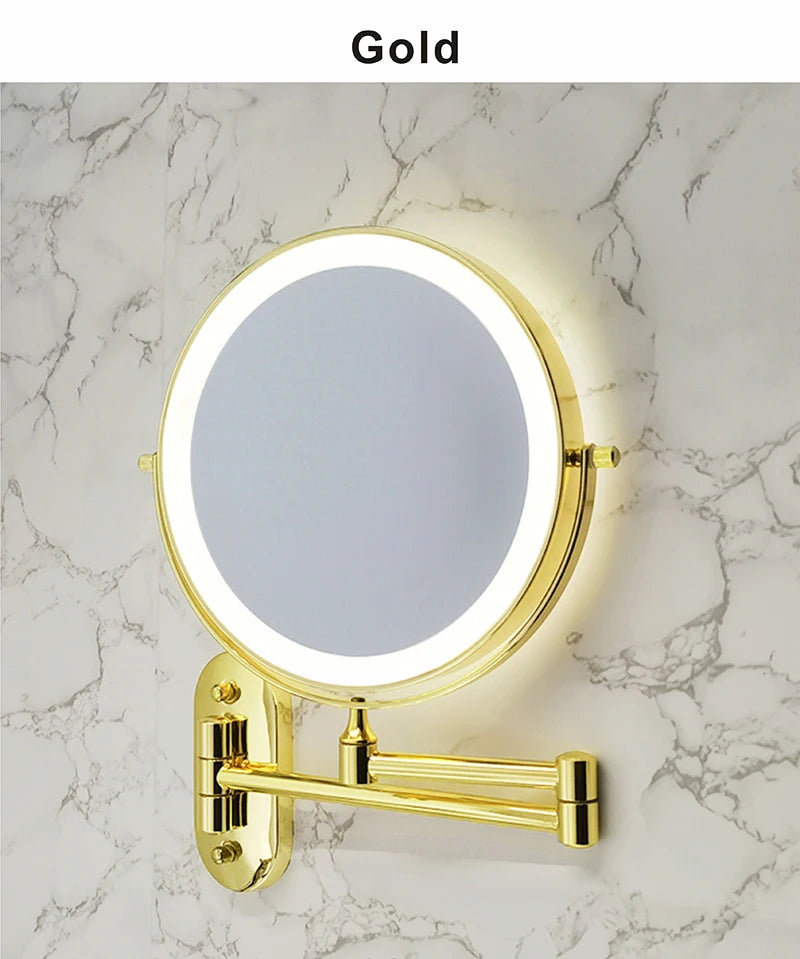 8 Inch Chrome Makeup Mirror with Dual Magnification - Smarsty