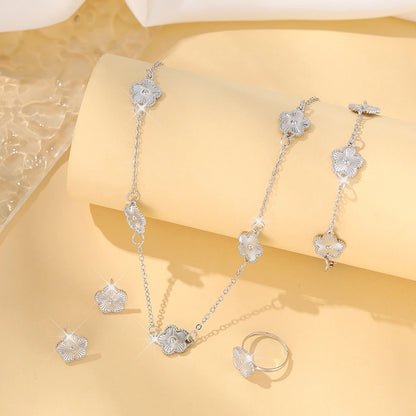 Lucky Five-Petal Flower Jewelry Set for Women - Smarsty