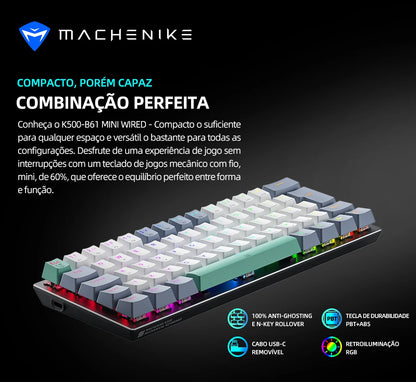 60 Percent Mechanical Keyboard With RGB Colorful Backlight