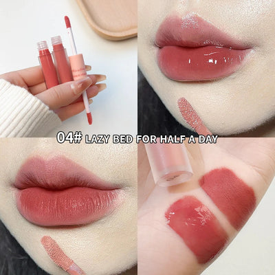 Double End Lip Glaze Glossy Color and Moisture - Smarsty