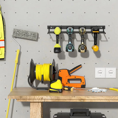 Power Tool Rack Electric Drill Holder Wall Mount Power Tool Organizer Workshop Wrench Tools Screwdriver Power Storage Shelf Home by Smarsty