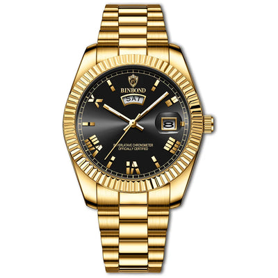 BINBOND Men's Waterproof Quartz Watch with Luminous Features - Smarsty