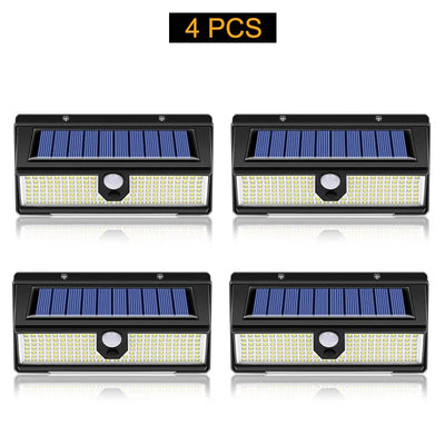 190LED Solar Motion Sensor Wall Lamp for Outdoor Safety - Smarsty