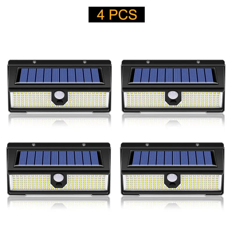 190LED Solar Motion Sensor Wall Lamp for Outdoor Safety - Smarsty