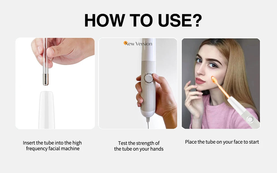 Darsonval High Frequency Wand for Acne and Wrinkle Treatment - Smarsty