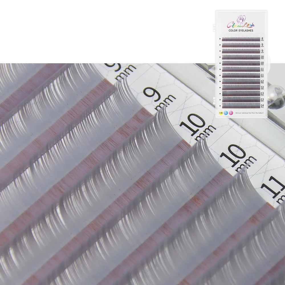 Glamlash Morandi Grey Colorful Individual Eyelash Extensions - Smarsty