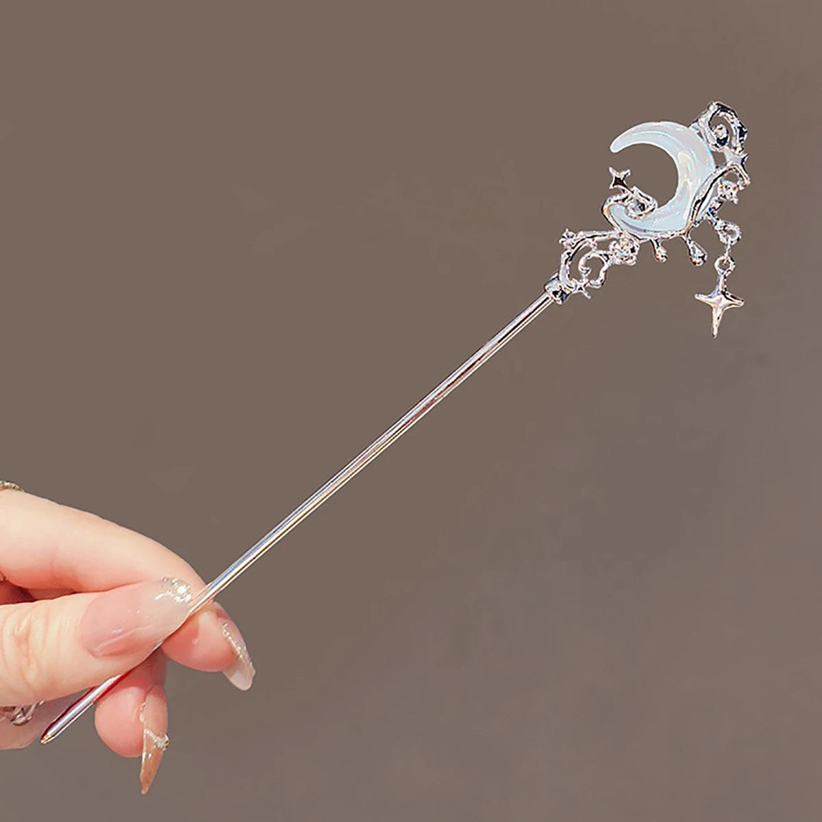 Vintage Moonstone Star Hair Sticks Elegant Hair Accessories - Smarsty
