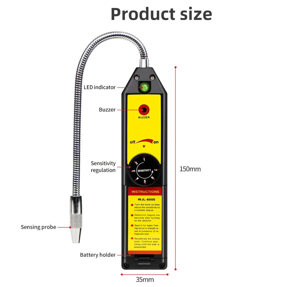WJL-6000 Halogen Leak Detector for Refrigerants - Smarsty