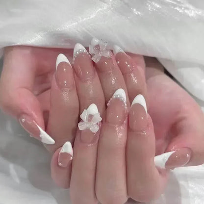 24Pcs Cute Strawberry French Press On Nails - Smarsty
