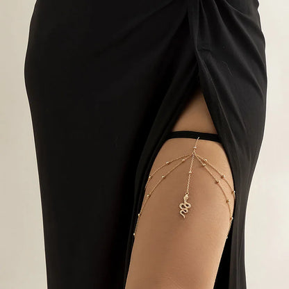 Women’s Snake Pendant Thigh Chain with Beach Style - Smarsty