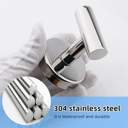 Stainless Steel Bathroom Hardware Set with Towel Rack - Smarsty